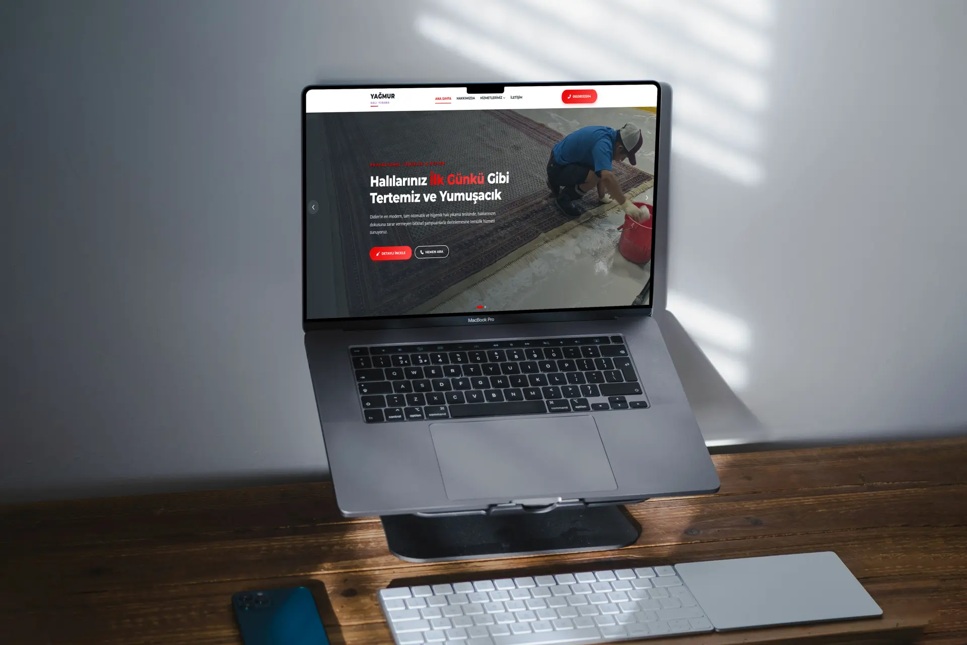 Yağmur Halı Yıkama web sitesi projesi